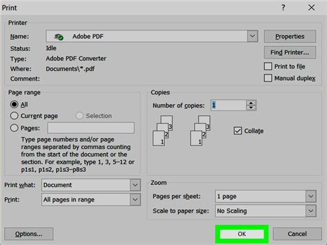 how to print something from word with the help of a printer